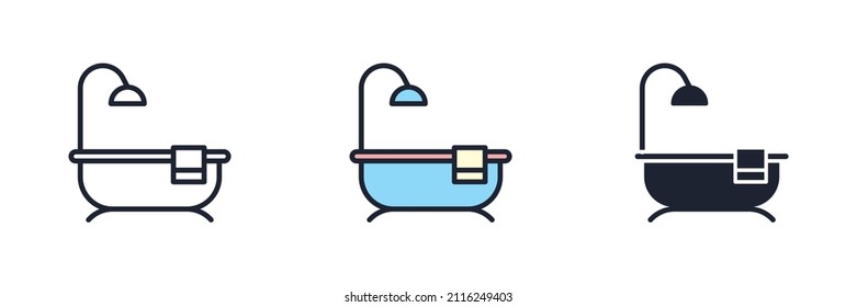 Bathroom icon symbol template for graphic and web design collection logo vector illustration