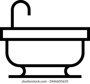 bathroom icon. Thin linear style design isolated on white background