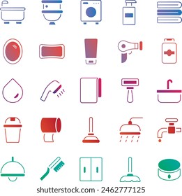 Icono de baño Ilustración vectorial diseño arte stock
