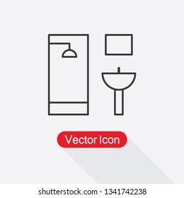 Bathroom Icon Vector Illustration Eps10