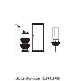 Vektorgrafik-Vektorgrafik-Design des Badezimmers 