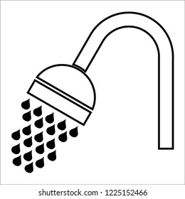 Bathroom Icon Water Tap Dripping Water Stock Vector (Royalty Free ...