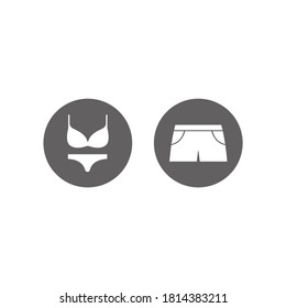 Bathroom Icons Black and White Vector Graphic