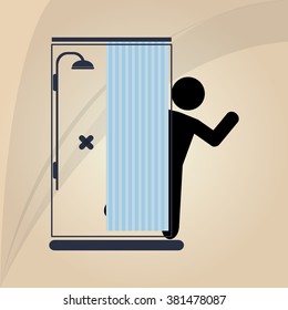 Bathroom icons design 