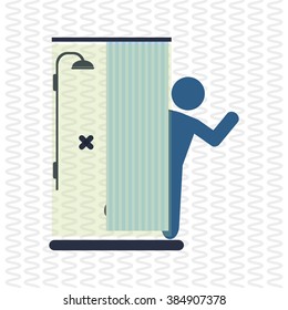 Bathroom icons design 
