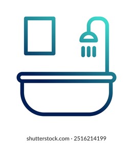 Bathroom icons. with an elegant and modern gradient design. vector illustration.