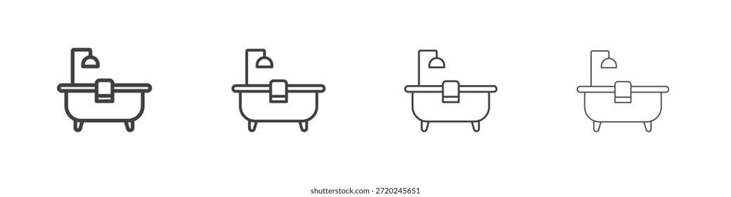Bathroom icons for graphic and web design.