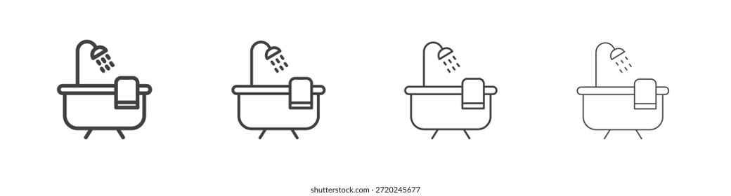 Bathroom icons for graphic and web design.