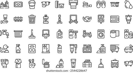 Bathroom icons . High-Quality Vector Icons Collection with Editable Stroke. Ideal for Professional and Creative Projects.