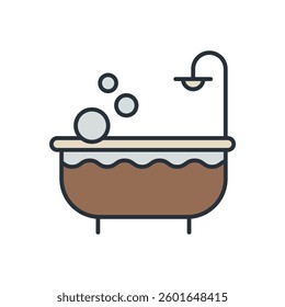 bathroom icons isolated on White Background. Flat style design