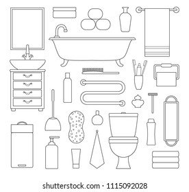 Freehand Drawing Hygiene Cleaning Products Bath Stock Vector (Royalty ...