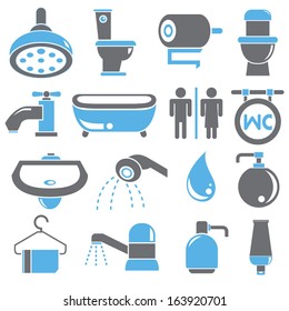 bathroom icons set