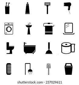 Bathroom icons set