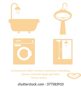 bathroom icons set