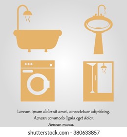 bathroom icons set