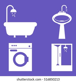 bathroom icons set