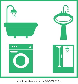 bathroom icons set