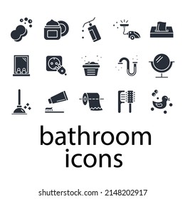 bathroom icons set . bathroom pack symbol vector elements for infographic web