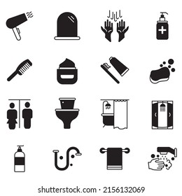 bathroom icons set . bathroom pack symbol vector elements for infographic web