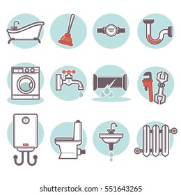 Bathroom Icons Set Vector Signs Symbols Stock Vector (Royalty Free ...