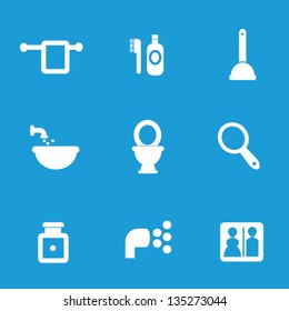 Bathroom icons,vector