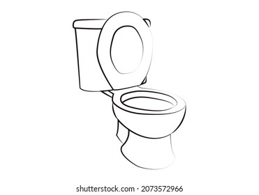 Ilustración del cuarto de baño sobre fondo blanco.