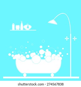 Bathroom Illustration/ Vector bathroom interior.