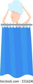 Cuarto de baño, ilustración, vector sobre fondo blanco.