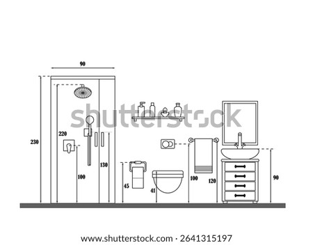 bathroom in illustrator not ia