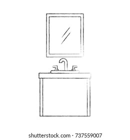 bathroom interior with sink mirror vanity cabinet furniture