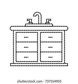 bathroom interior with sink vanity cabinet furniture