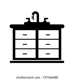 bathroom interior with sink vanity cabinet furniture