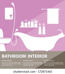 Bathroom interior vector illustration