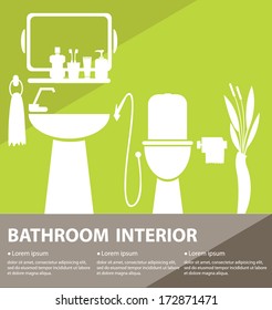 Bathroom interior vector illustration