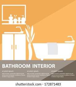 Bathroom interior vector illustration