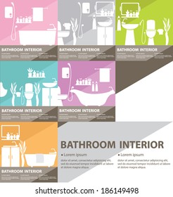 Bathroom interior vector illustration