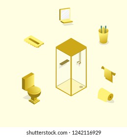 bathroom isometric illustration