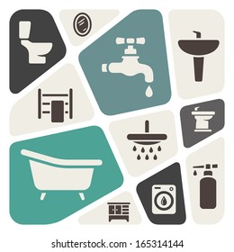 Bathroom items background