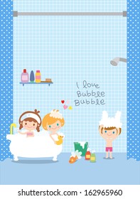 Bathroom Kids illustration