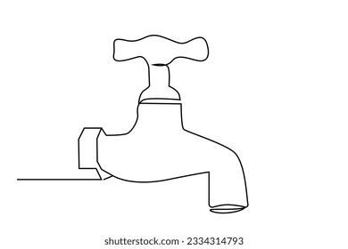arte de la línea de objetos de cocina de baño