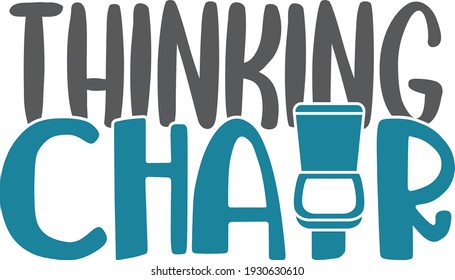 Bathroom lettering. Interesting, funny and cool lettering. Toilet illustration vector