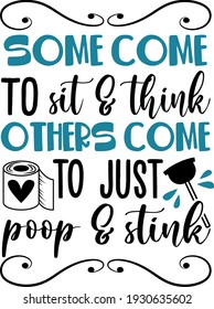 Bathroom lettering. Interesting, funny and cool lettering. Toilet paper illustration vector