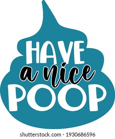 Grabado en el baño. Interesante, divertida y genial letulación. Vector de ilustración de poop