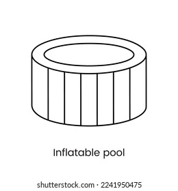 Bathroom line icon in vector, childbirth bath illustration.