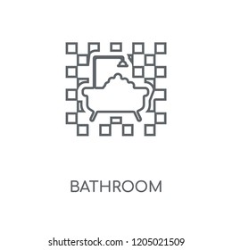 Bathroom linear icon. Bathroom concept stroke symbol design. Thin graphic elements vector illustration, outline pattern on a white background, eps 10.