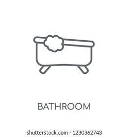 Bathroom linear icon. Modern outline Bathroom logo concept on white background from Hygiene collection. Suitable for use on web apps, mobile apps and print media.