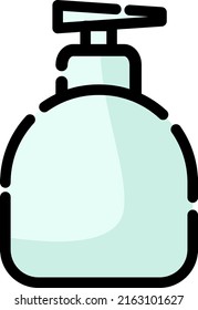 Bathroom liquid soap, illustration, vector on a white background.