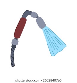 bathroom low flow showerhead cartoon. reduce environment, sustainable savings, green shower bathroom low flow showerhead sign. isolated symbol vector illustration