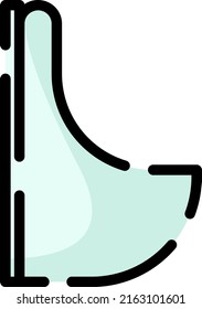 Bathroom man bidet, illustration, vector on a white background.