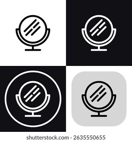 Bathroom mirror - clean and modern bathroom icon.